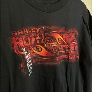 Harley-Davidson Around the horn flames graphic tee shirt new size large war